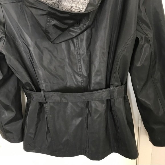 Vintage outbrook black zip up jacket with hood - Picture 6 of 10